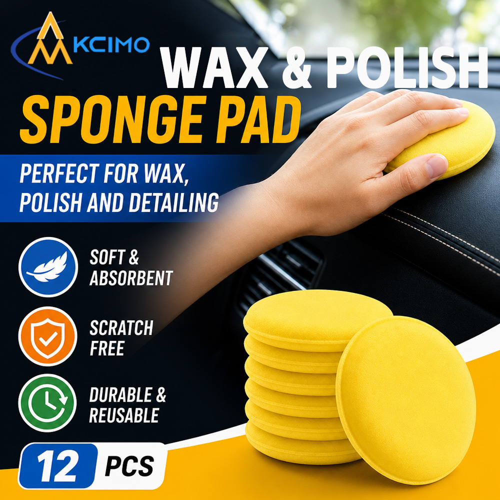 Wax Applicator Pad - 12 sztuk – zestaw wielorazowych, żółtych,