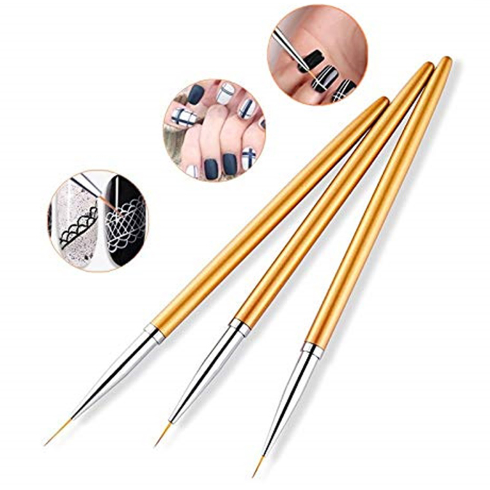 3 szt. Złote pędzelki do zdobi – Detailing Brush Set recenzja i cena