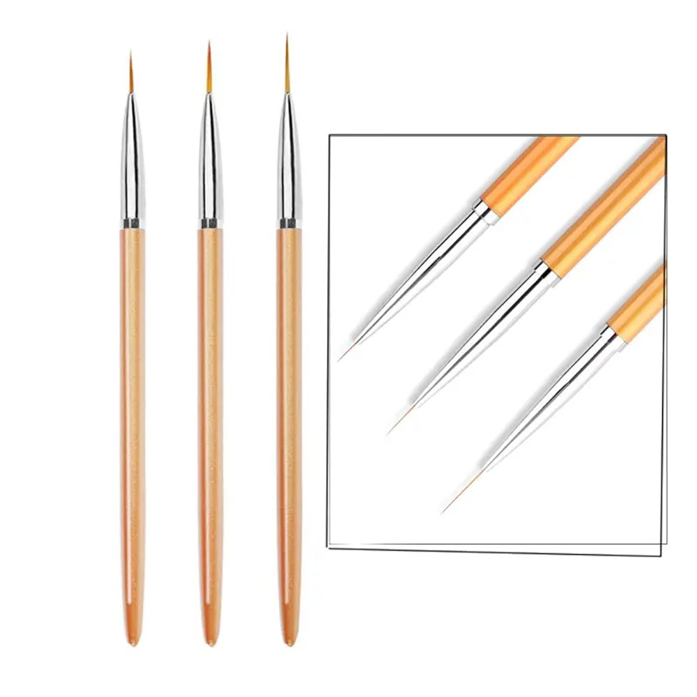 3 szt. Złote pędzelki do zdobi – Detailing Brush Set recenzja i cena